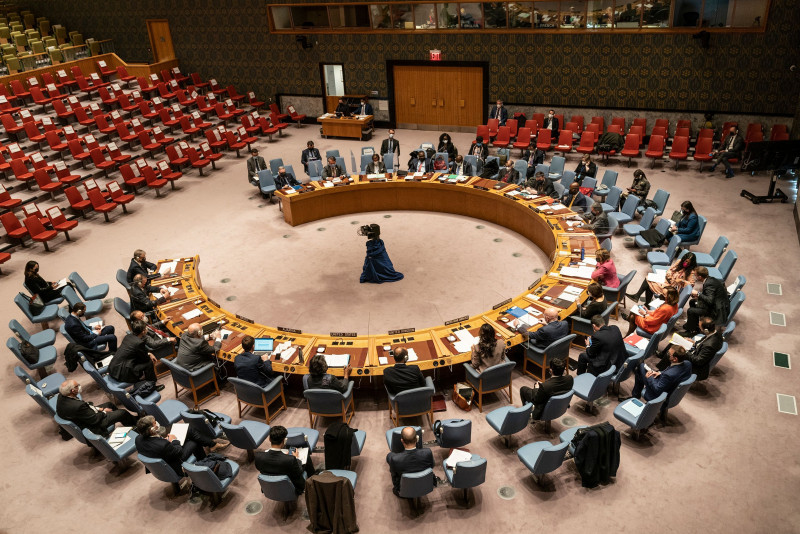 Security Council meeting on threats to international peace and security (Ukraine), New York, United States - 31 Jan 2022