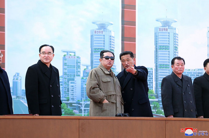 Housing Project Ceremony, Pyongyang, North Korea - 13 Feb 2022