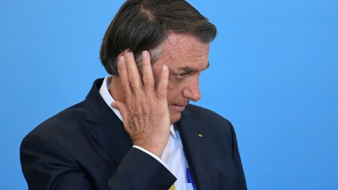Preşedintele Braziliei, Jair Bolsonaro, la o conferinta