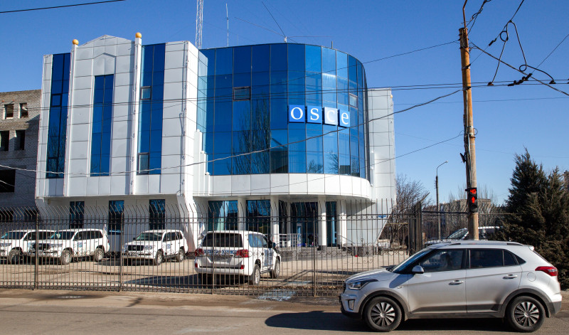 Office of OSCE Special Monitoring Mission in Lugansk, eastern Ukraine