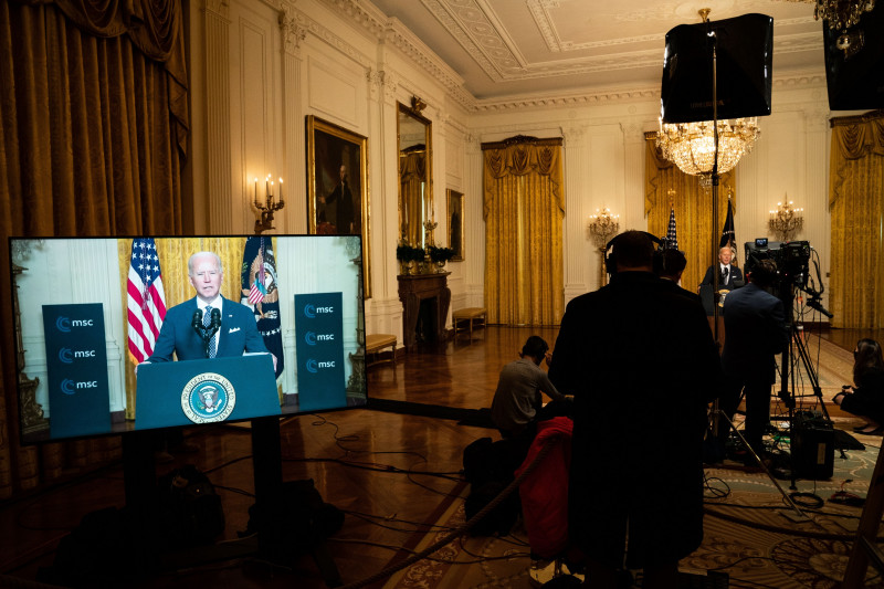 President Biden Delivers Remarks To Virtual Munich Security Conference, Washington, District of Columbia, USA - 19 Feb 2021