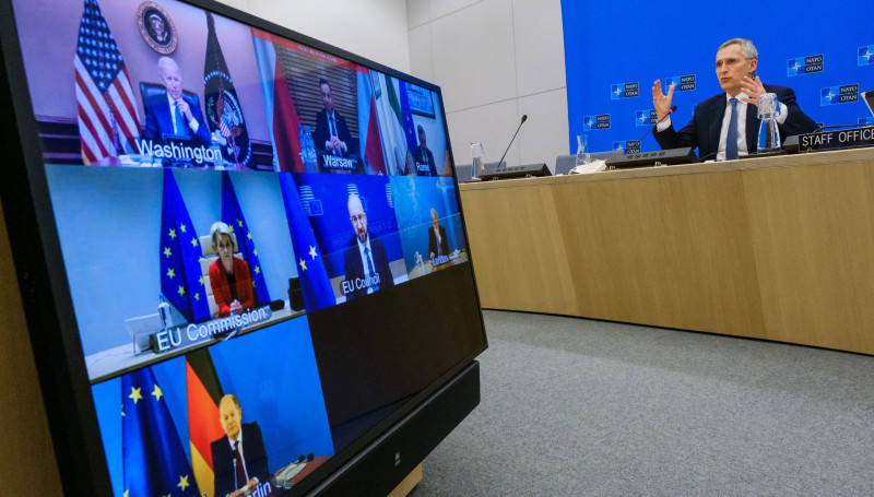 NATO meeting with World Leaders on Ukraine, Brussels, Belgium - 26 Jan 2022