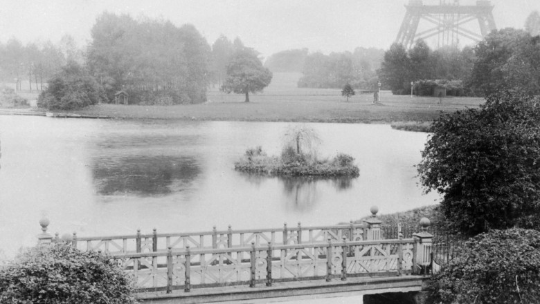 turnul wembley in constuctie, imagine din 1907