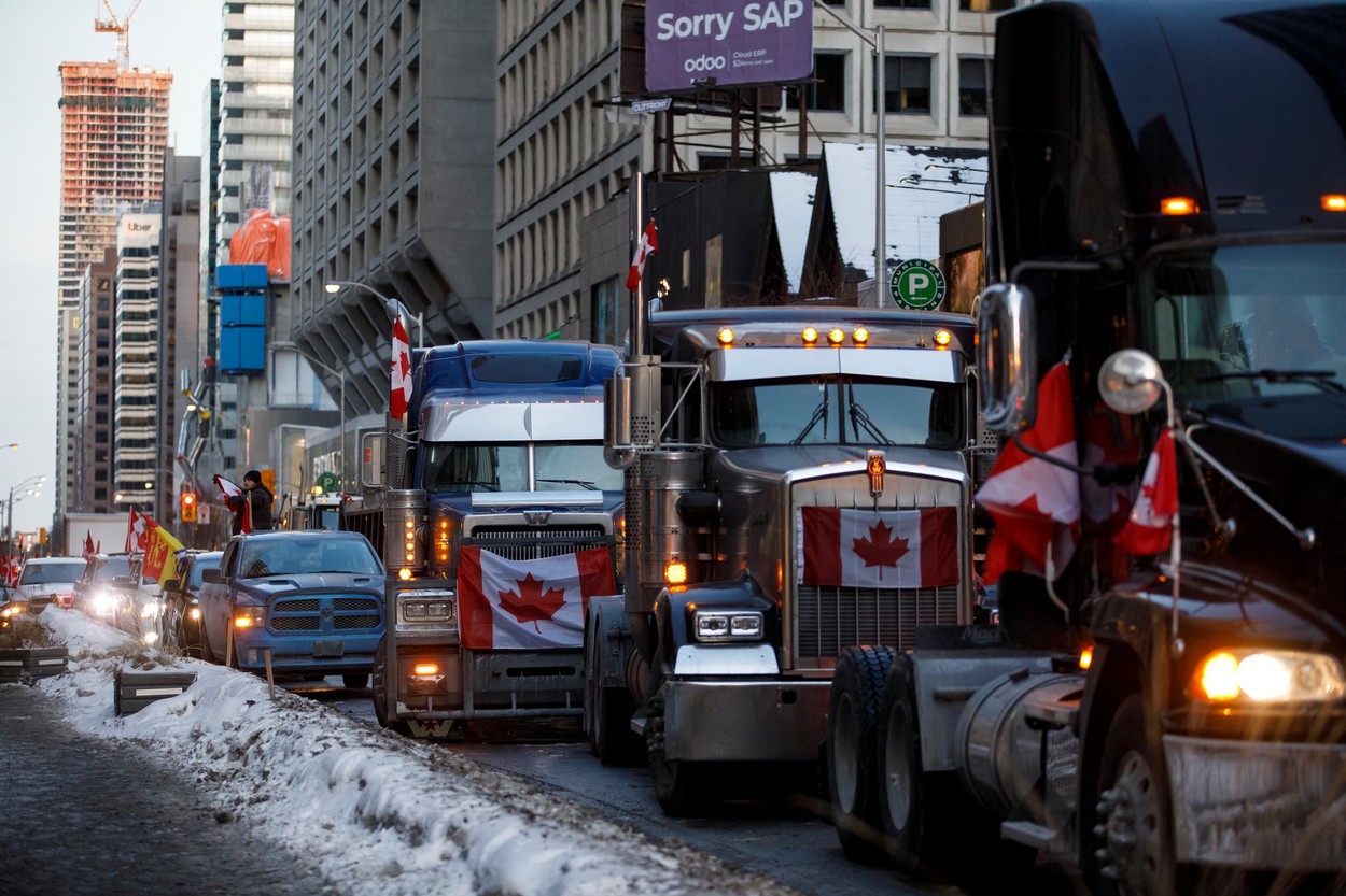 Trudeau critică protestul șoferilor de camion din Canada: „Blocajele sunt inacceptabile” şi o ameninţare pentru economie