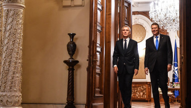 Secretarul general al NATO și președintele României. Foto: Profimedia Images