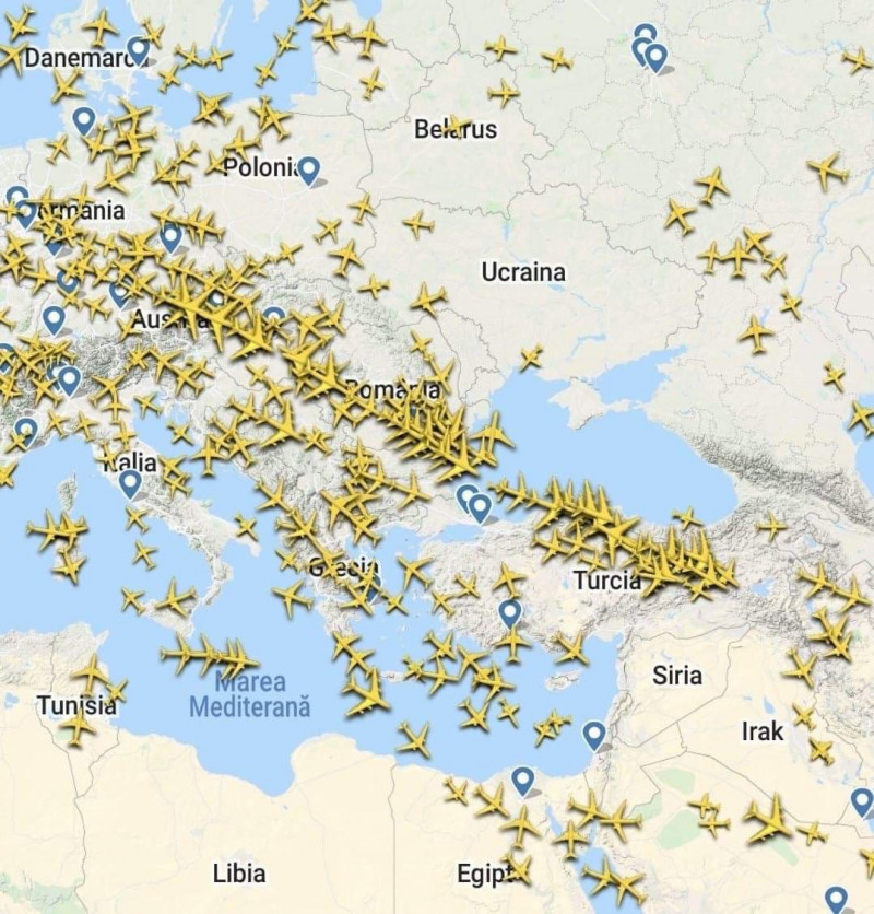 spear if expedition Trafic aerian intens în România. Avioanele evită Ucraina și zona Mării  Negre unde rușii desfășoară exerciții | Digi24