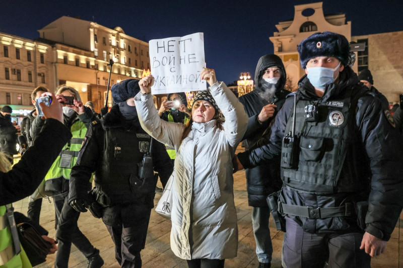 Anti-war protest in Moscow