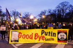 Proteste împotriva invaziei Rusiei în Ucraina în Munchen, Germania.