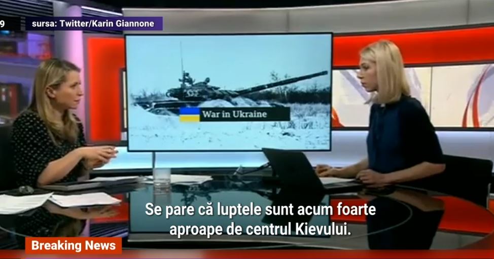O jurnalistă BBC și-a văzut în direct locuința din Kiev distrusă de bombardamente: „În clădirea aceasta este casa mea”