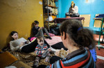 Bomb shelter in Kyiv, Ukraine - 25 Feb 2022