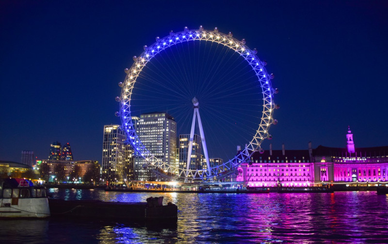 London Eye Lit In Support Of Ukraine