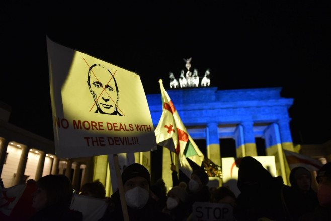 Ukraine-Russia war protest, Berlin, Germany - 24 Feb 2022