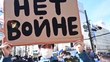 Proteste față de războiul din Ucraina.