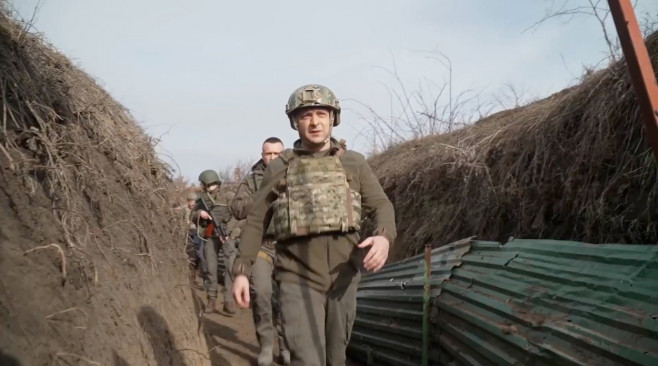 Ukraine President visits Border Patrol in Azov Sea, Ukraine - 17 Feb 2022