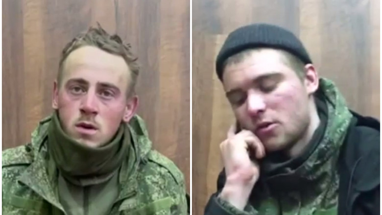 Militari ruși luați prizonieri în Ucraina.