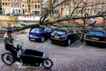 Seasonal weather, Storm Eunice aftermath, Amsterdam, The Netherlands - 19 Feb 2022