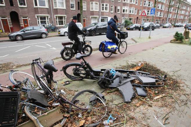 Netherlands - Storm Eunice Fells Trees Killing Three People in Amsterdam