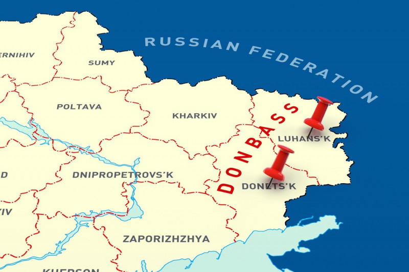 Donbas pe hartă