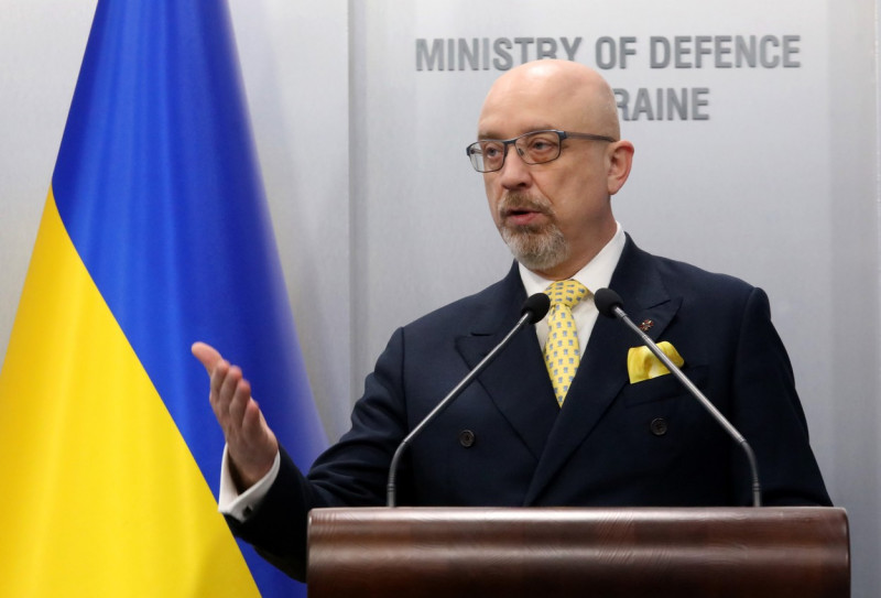 Briefing of Ukrainian Defence Minister Oleksii Reznikov, Kyiv, Ukraine - 03 Feb 2022