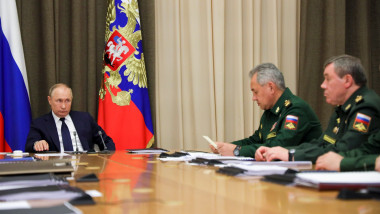 Russia's President Putin meets with defence ministry and military industry officials