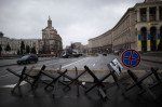 Barricades Are Set Up In Central City - Kyiv