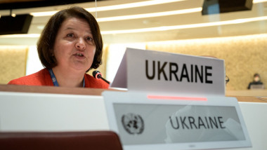 Yevheniia Filipenko, ambasadoarea Ucrainei la ONU.