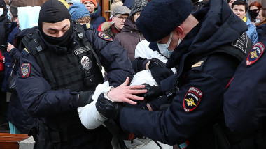 protestatar retinut la moscova