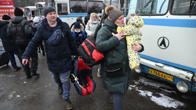 Evacuarea civililor din Donețk