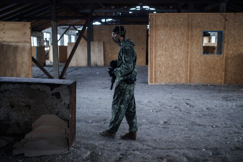 Training of civilians with assault weapons in Lviv