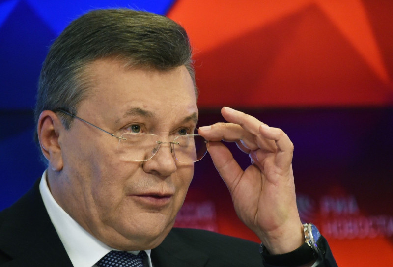 Viktor Yanukovych, the fourth president of Ukraine during a press conference at the International Information Agency "Rossiya Segodnya".