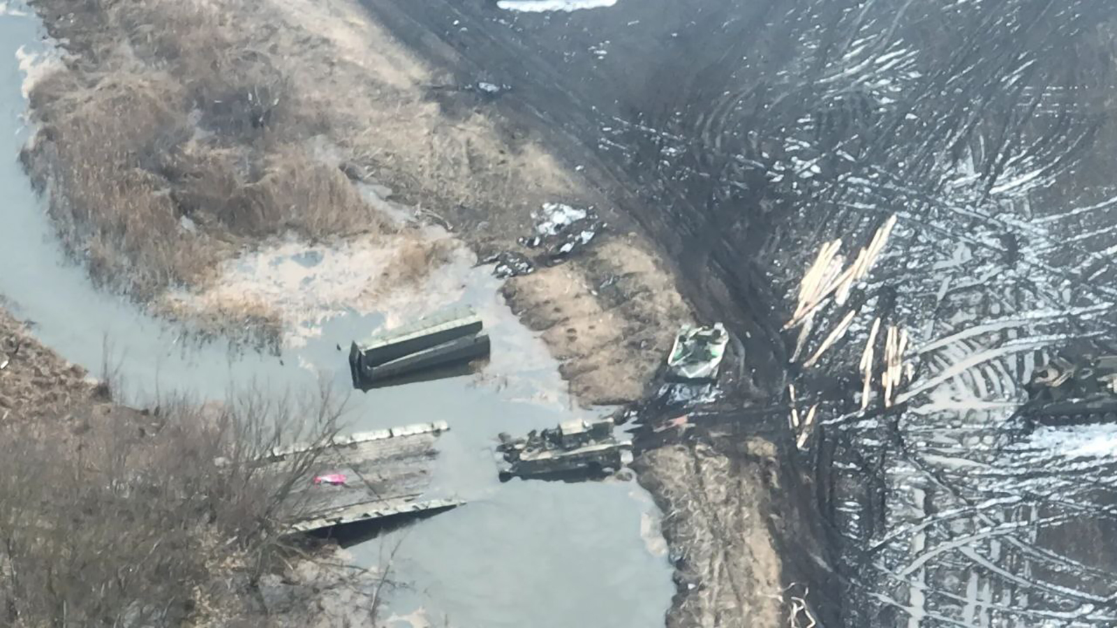 Ucrainenii au împiedicat o tentativă a rușilor de a înainta spre Kiev pe un pod de pontoane