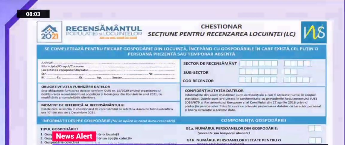 Românii fac recensământ online începând de luni. Cum se completează chestionarul pentru autorecenzare