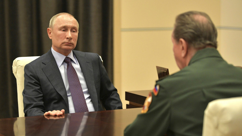 Russian President Putin Meets with Russian National Guard Viktor Zolotov