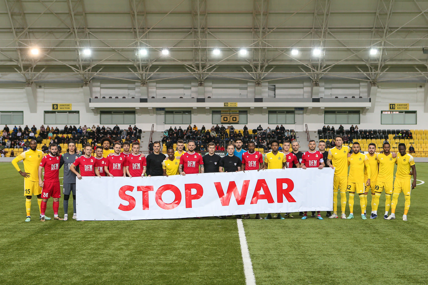 Gest fără precedent. Clubul de fotbal transnistrean Sheriff Tiraspol a protestat față de invazia Rusiei în Ucraina