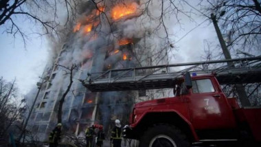 bloc bombardat in kiev
