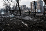 Mariupol, Ukraine. 12th Mar, 2022. Debris of destroyed Mariupol buildings litters the street as Russia's invasion of Ukraine continues, in Mariupol, Ukraine, on Saturday, March 12, 2022. Photo by State Emergency Service of Ukraine/UPI Credit: UPI/Alamy Li