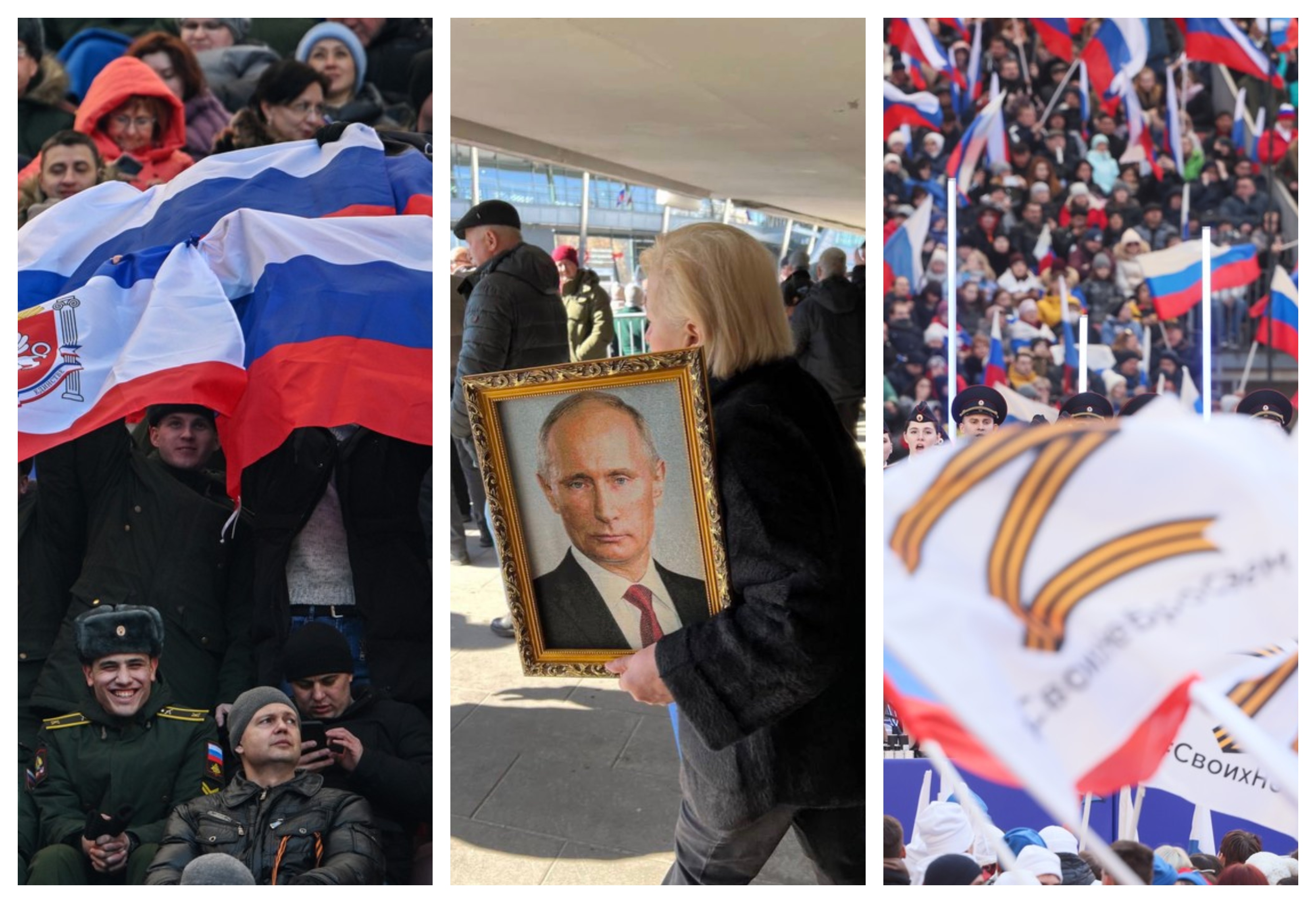 Putin sărbătorește masacrul din Ucraina cu un miting pro-război în stil nord-coreean