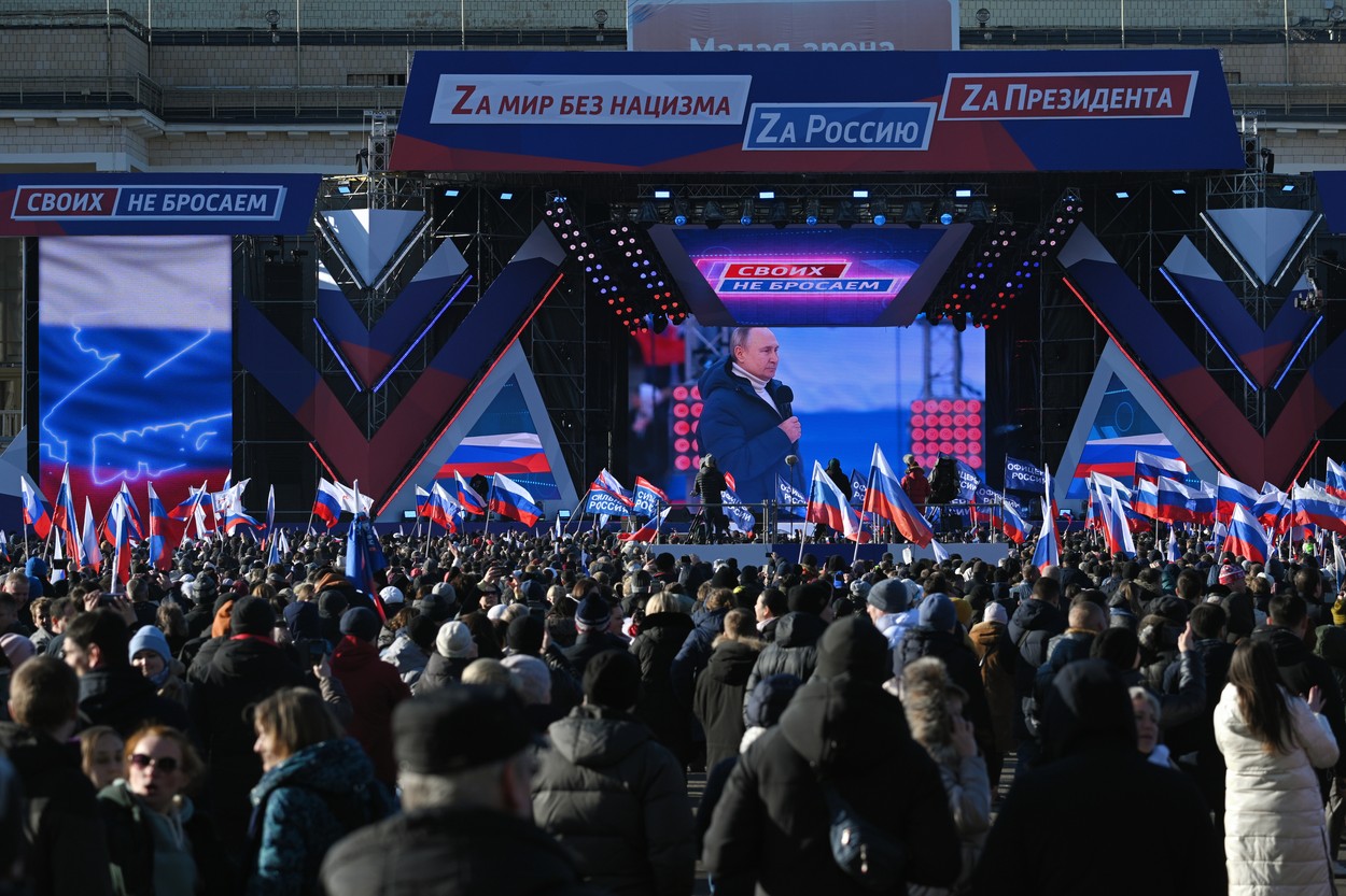 BBC: Unii oameni spun că au fost obligați să vină pe stadionul Lujniki, la mitingul lui Putin