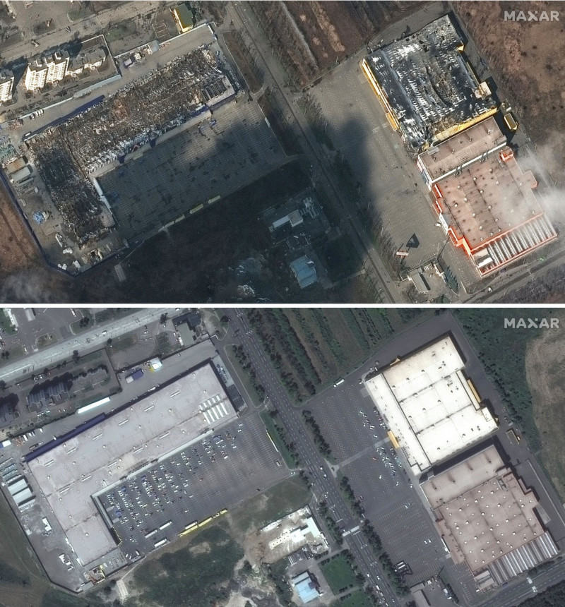 Satellite Image of Ukraine War Zone, Mariupol, Ukraine - 09 Mar 2022