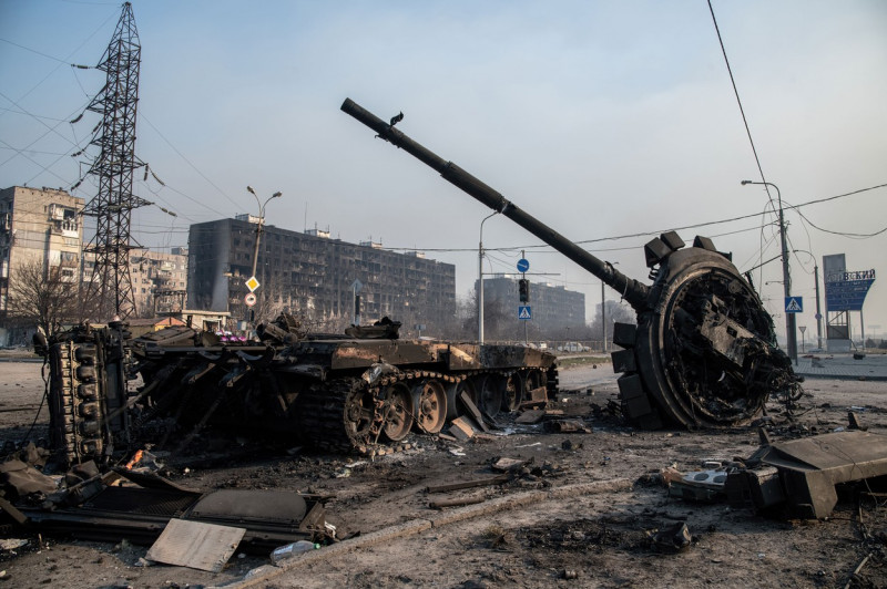 Military conflict continues in Mariupol, Ukraine - 23 Mar 2022