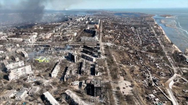 Destruction of besieged Mariupol in Southeast Ukraine - 23 Mar 2022