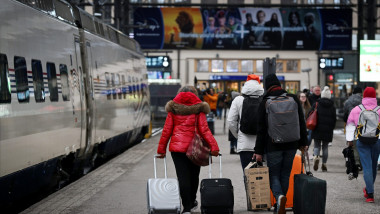 Russians travel to Finland by train, Helsinki - 09 Mar 2022