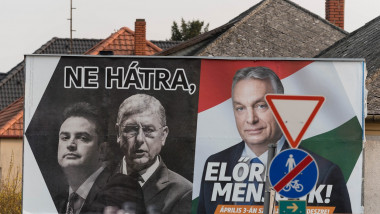 afis electoral cu principalii candidati din alegerile legislative din ungarie