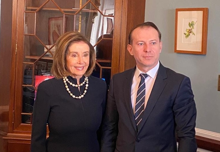 Florin Cîţu a discutat cu Nancy Pelosi despre includerea României în Visa Waiver