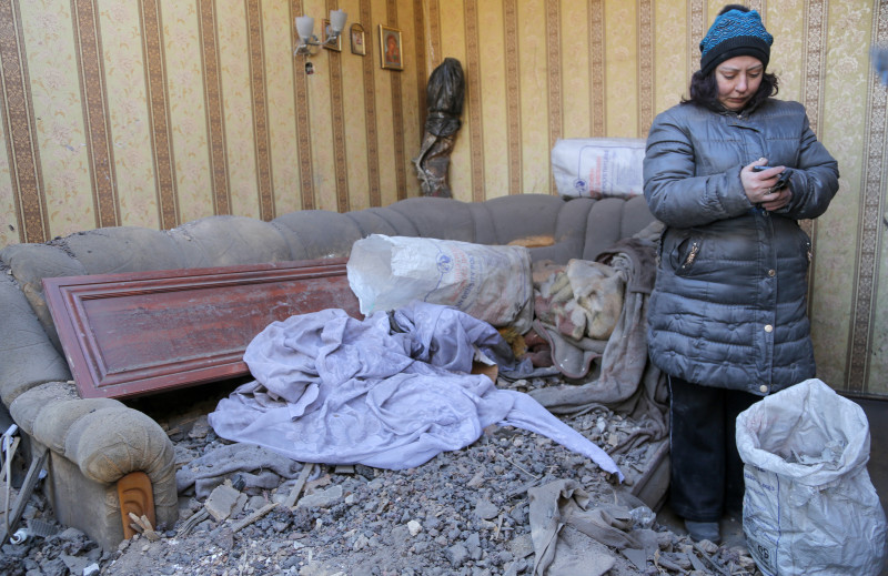 Makeyevka in aftermath of shelling