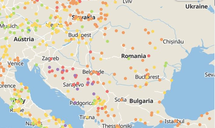 Nicio țară nu a respectat standardele OMS privind calitatea aerului în 2021
