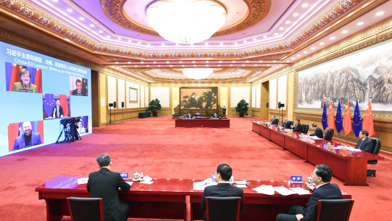 CHINA BEIJING XI JINPING EU INVESTMENT AGREEMENT MEETING(CN)