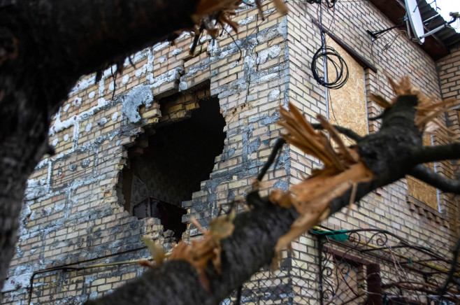 Damage to civilian buildings in Boyarka, Ukraine - 29 Mar 2022