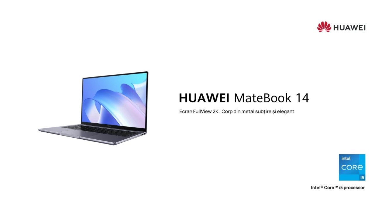 Noul Huawei MateBook 14 cu procesor Intel® Core™: Un laptop perfect atât la muncă dar şi la joacă
