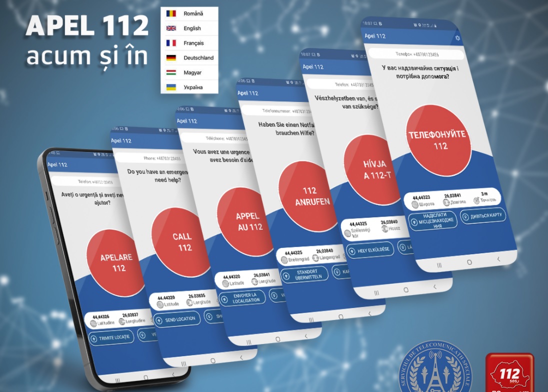 STS: Aplicaţia Apel 112 este disponibilă în şase limbi, inclusiv ucraineană
